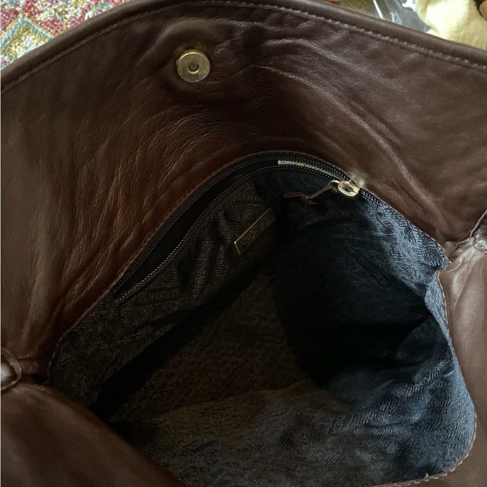 Bottega veneta Brown super soft Leather fold over clutch - Picture 4 of 8